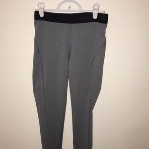 Nike Pro Grey Workout Tights (Fleece inside)